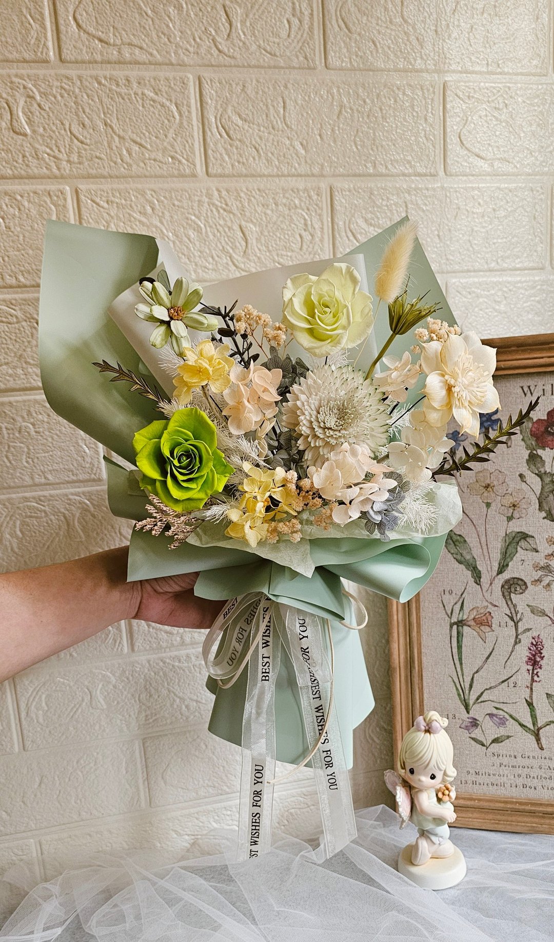 春日柔光|永生玫瑰花束 干燥花 毕业 谢师 母亲节 情人节生日 退 - 干燥花/捧花 - 植物．花 