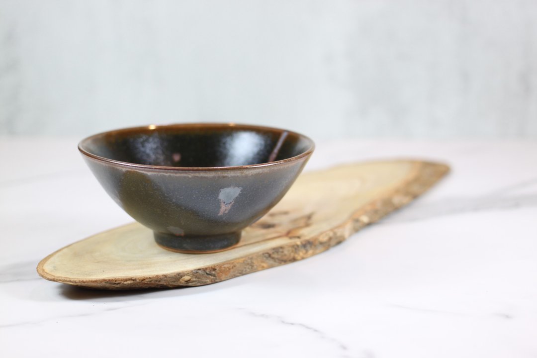 【沐春生活】铁斑 天目釉大碗 茶碗 莺歌名家叶敏祥作品 - 碗 - 陶 