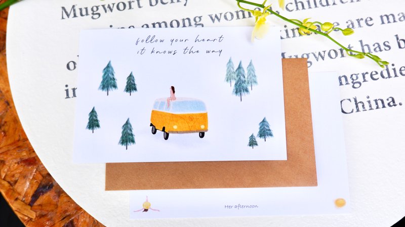 【是时候出发了】(黄) 明信片 - 卡片/明信片 - 纸 黄色