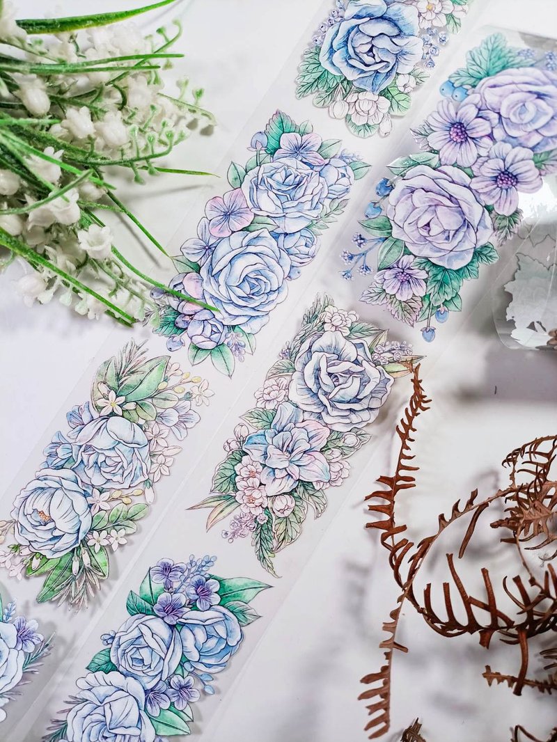 PS328_水澤之美/ 裝飾膠帶 - 纸胶带 - 塑料 多色