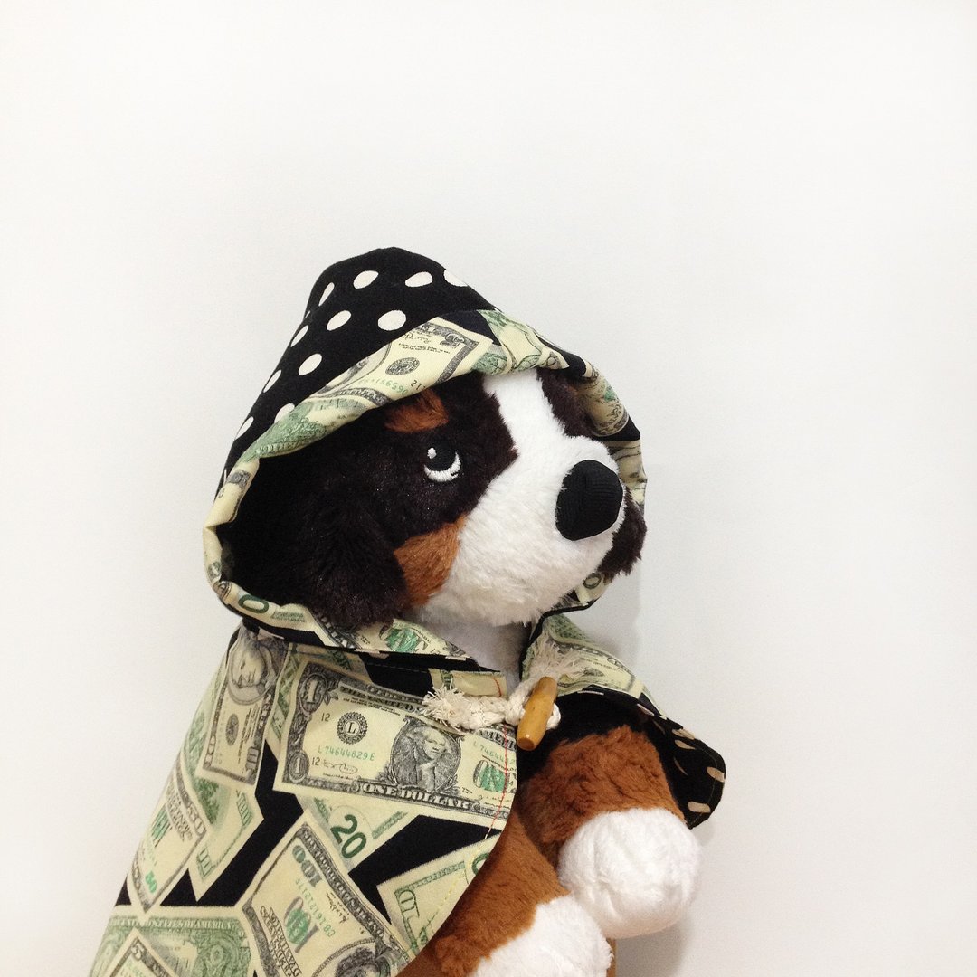 美金 黑色点点 小斗篷 宠物衣(黑)  "现货出清" - 衣/帽 - 棉 黑色