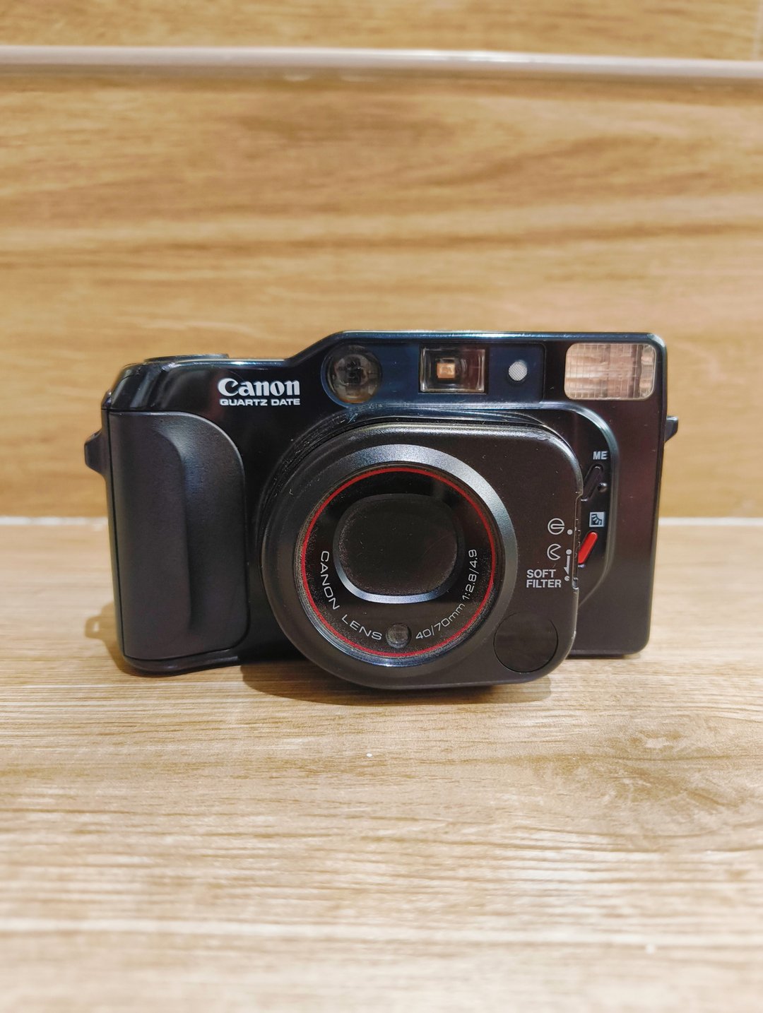【135底片相机】八成新 Canon Autoboy Tele QUARTZ DATE 双定焦 - 相机 - 塑料 黑色