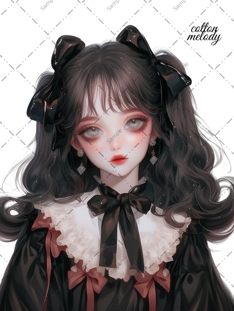 original sticker no.970 人物贴纸 原创贴纸 人物贴纸 女孩贴纸 原创人物贴纸 - 贴纸 - 纸 