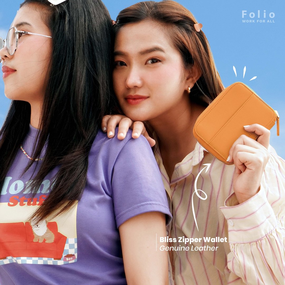 FOLIO BRAND: Bliss Zipper Wallet 经典圆形拉链长夹 真皮 - 皮夹/钱包 - 真皮 