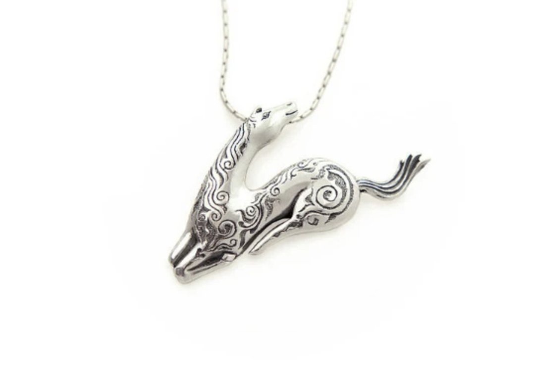 Horse Pendant - 项链 - 纯银 银色