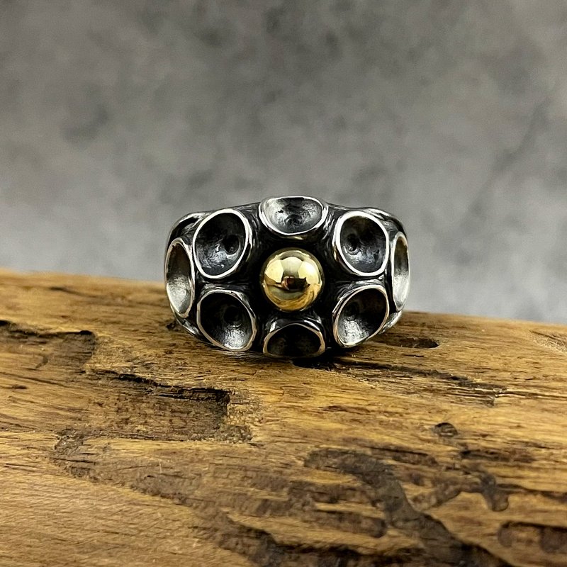 海洋系列【八爪环珠戒】925纯银戒指 - 戒指 - 纯银 银色