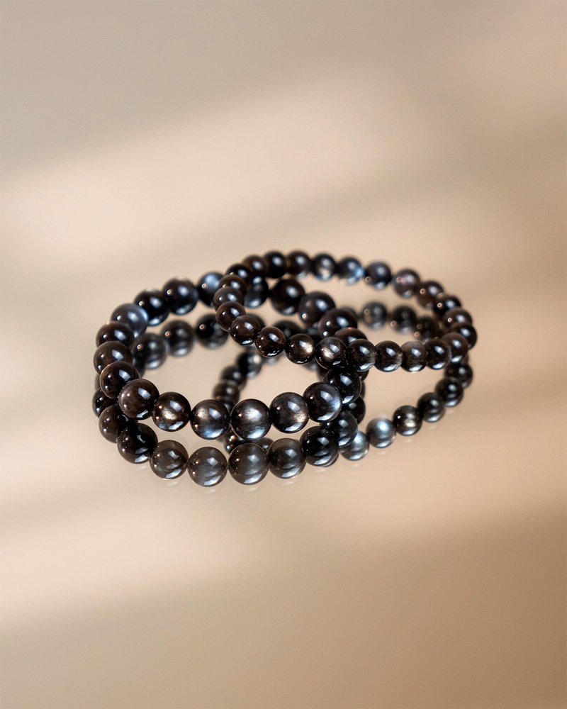 顶级黑太阳骨干 - 手链/手环 - 水晶 黑色