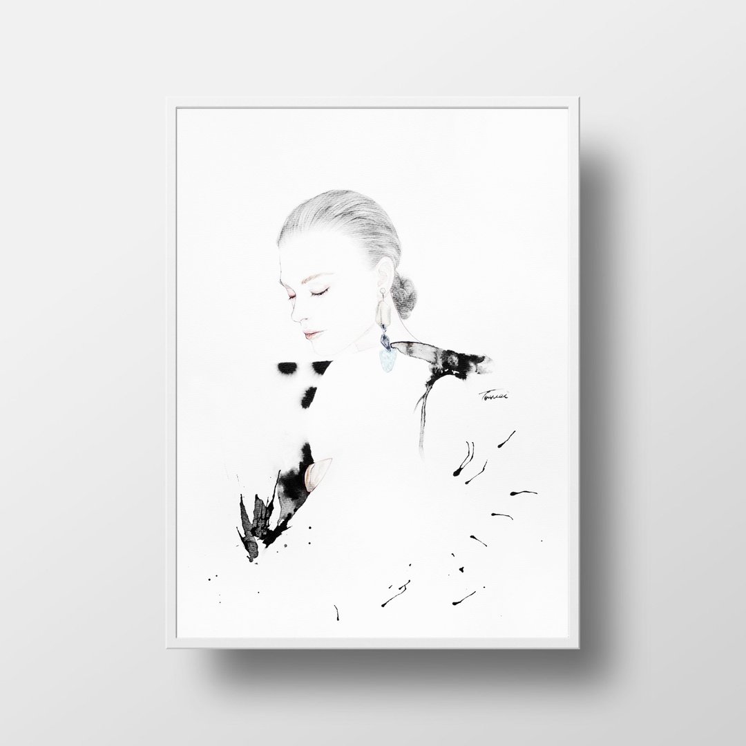 北欧风手绘铅笔水彩挂画NO.8壁画/居家摆设/室内设计 - 摆饰 - 纸 白色