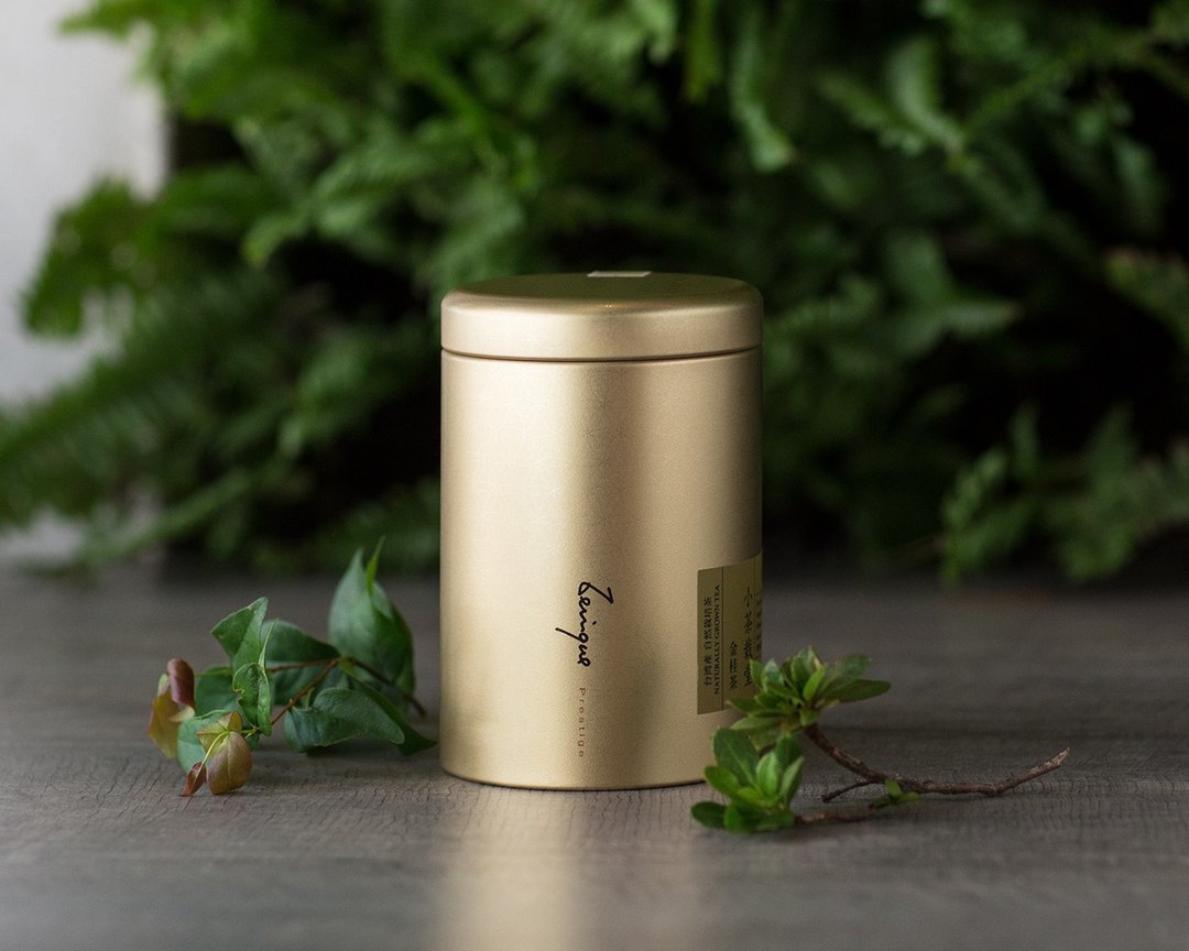 【得奖茶叶】桂香金萱茶 · 台茶12号-清雅藏香罐110g - 茶 - 新鲜食材 金色