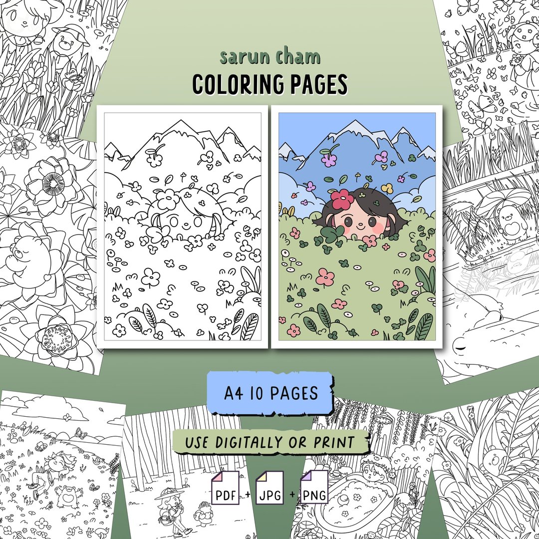 Coloring | Fifi And Harty In The Forest - 电子手绘真人画像/绘画/插画 - 其他材质 
