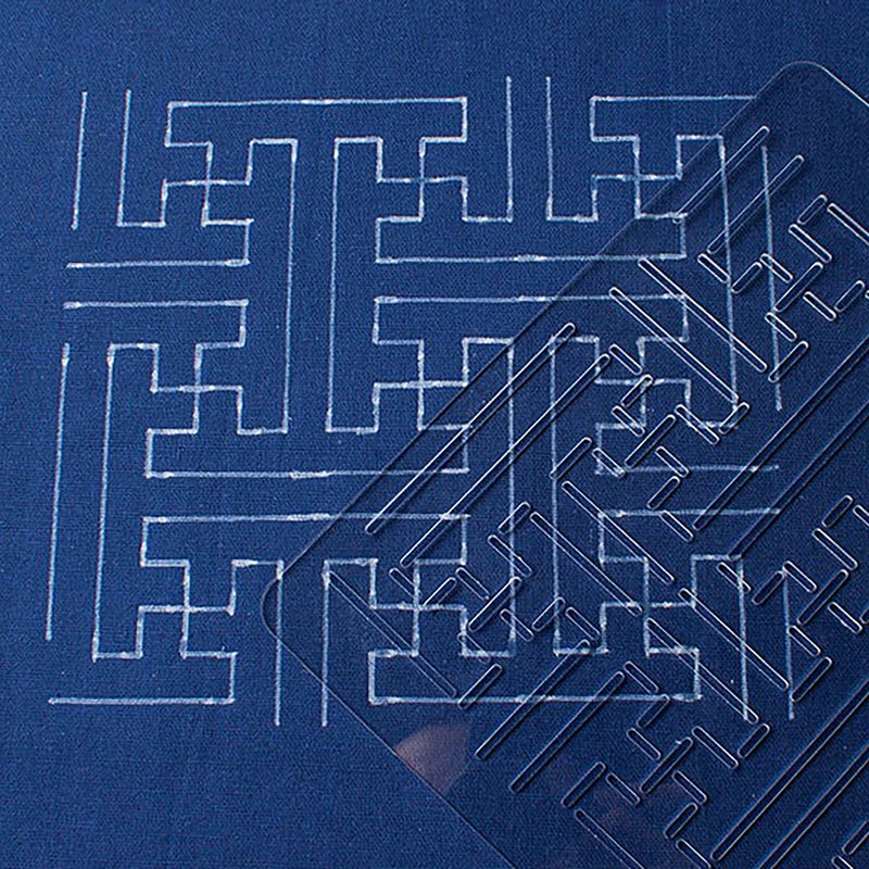日本刺子綉 手工绗缝压线DIY工具 绘图画线模板2mm 纱绫型Sashiko - 其他 - 压克力 透明