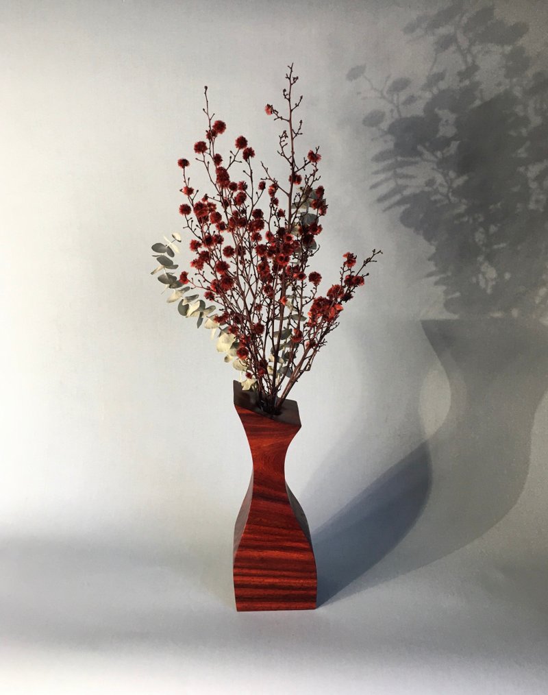 Light Forest  星谷-极简木质花器 非洲紫檀木 女王款 母亲节礼物 - 花瓶/陶器 - 木头 