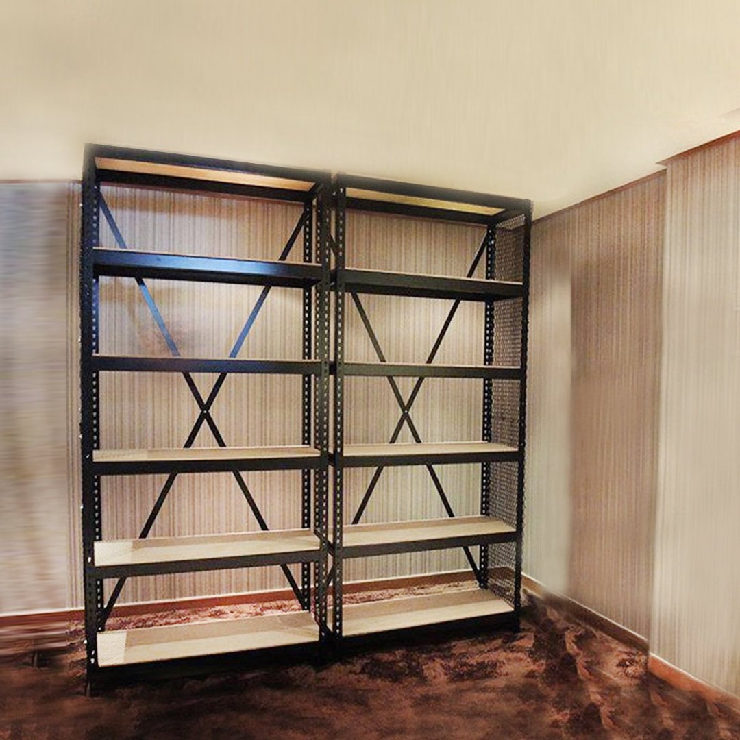 菱格展示柜(2座/组)105x45x240cm - 置物架/篮子 - 其他金属 黑色