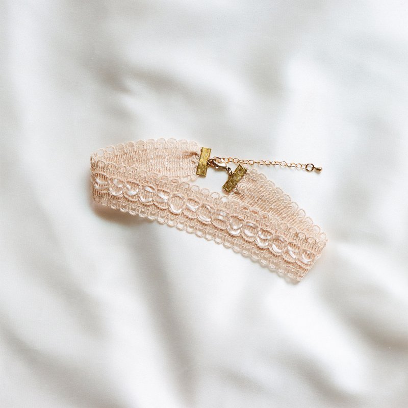 fillings 米肤色精致蕾丝颈链 - 颈链 - 其他材质 白色