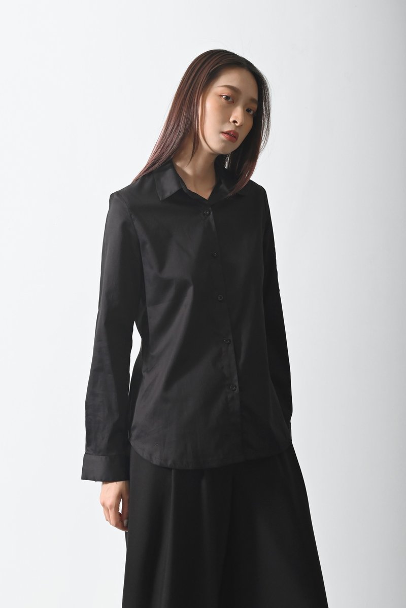 Shan Yong 简约合身后背解构棉质衬衫(三色) - 女装衬衫 - 棉．麻 