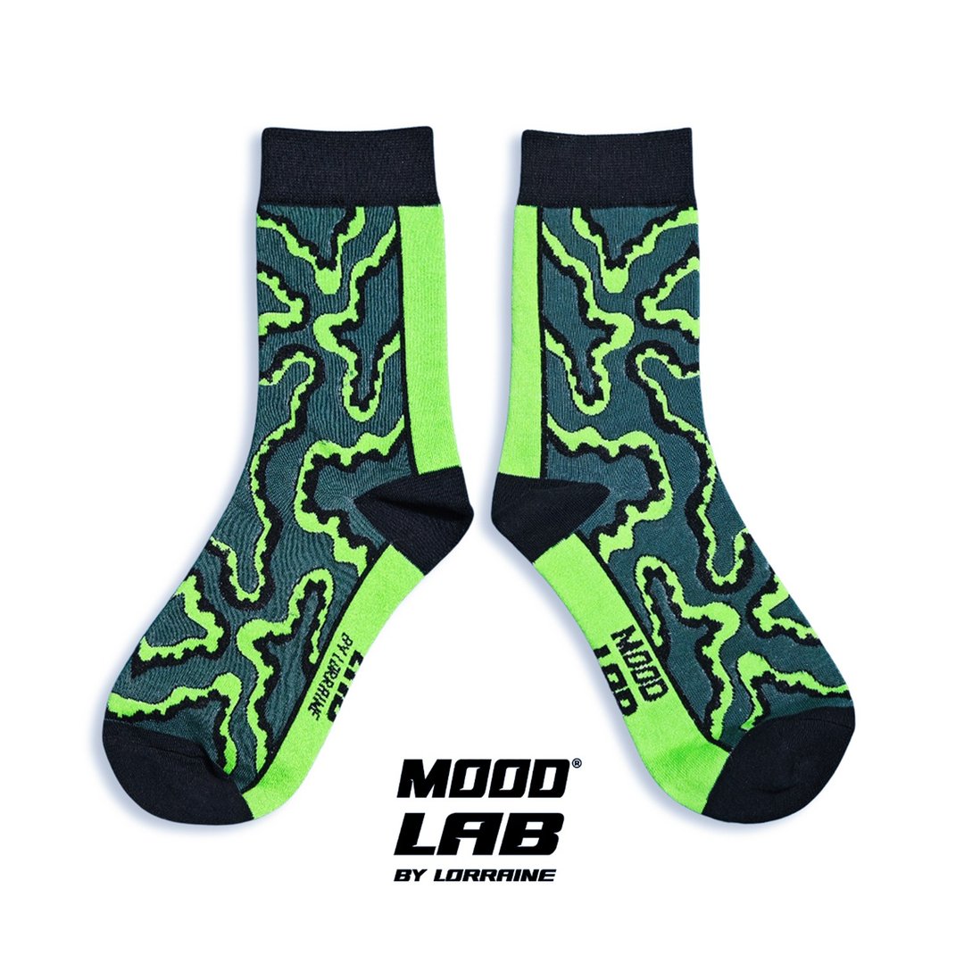 MOODLABBYLORRAINE | SNAKE袜子 - 袜子 - 棉 绿色