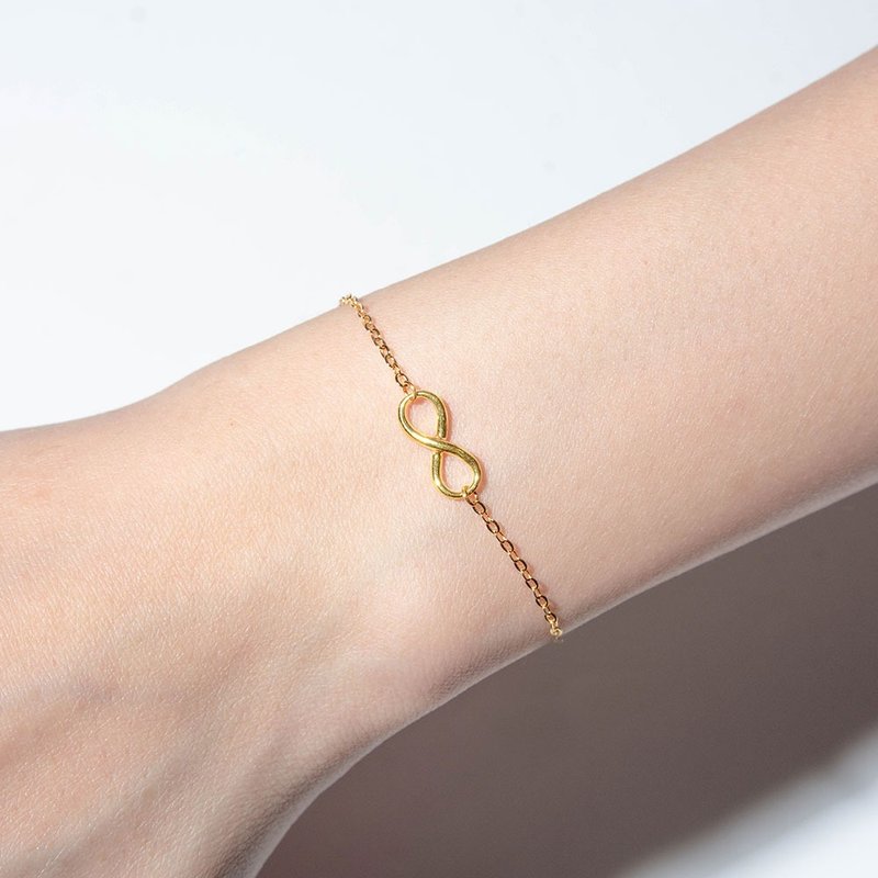 藏宝箱金饰 9999黄金纯金 无限大 爱无限 钱财无限 手链 手环 - 手链/手环 - 24k 金 金色