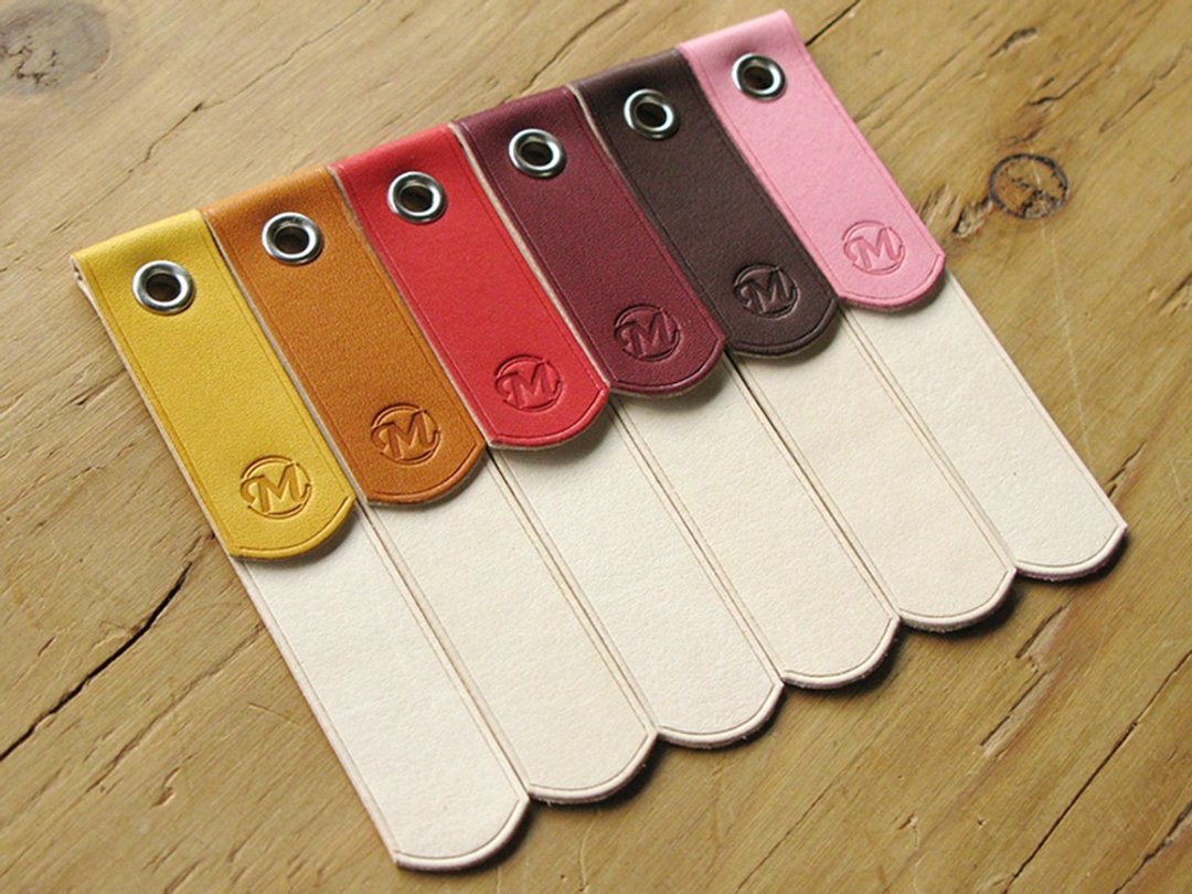 Bookmark - 书签 - 真皮 黄色