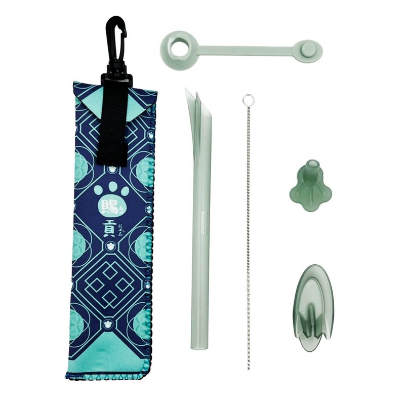 【环保吸管】多功能吸管-莫兰迪绿色(6件组) - 环保吸管 - 其他材质 透明