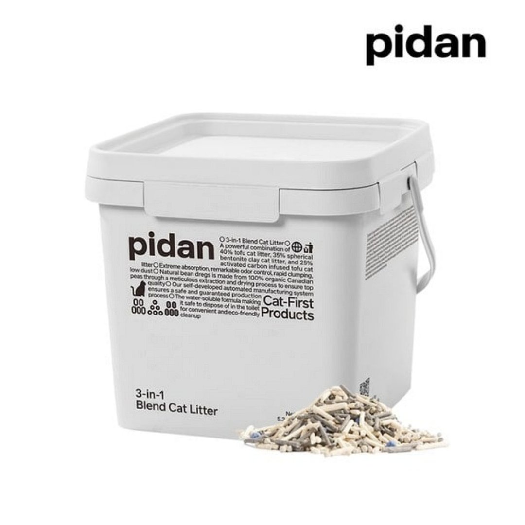 pidan 混合猫砂 三合一活性碳 (豆腐砂+活性碳+矿砂) 2桶组 - 猫砂/猫砂垫 - 其他材质 卡其色