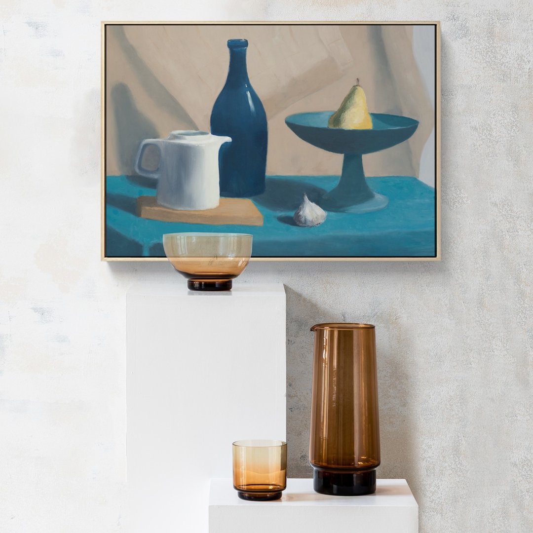 油画•静物II-餐桌挂画/卧室挂画/家居布置/早餐店装饰/餐厅挂画 - 海报/装饰画/版画 - 棉 蓝色