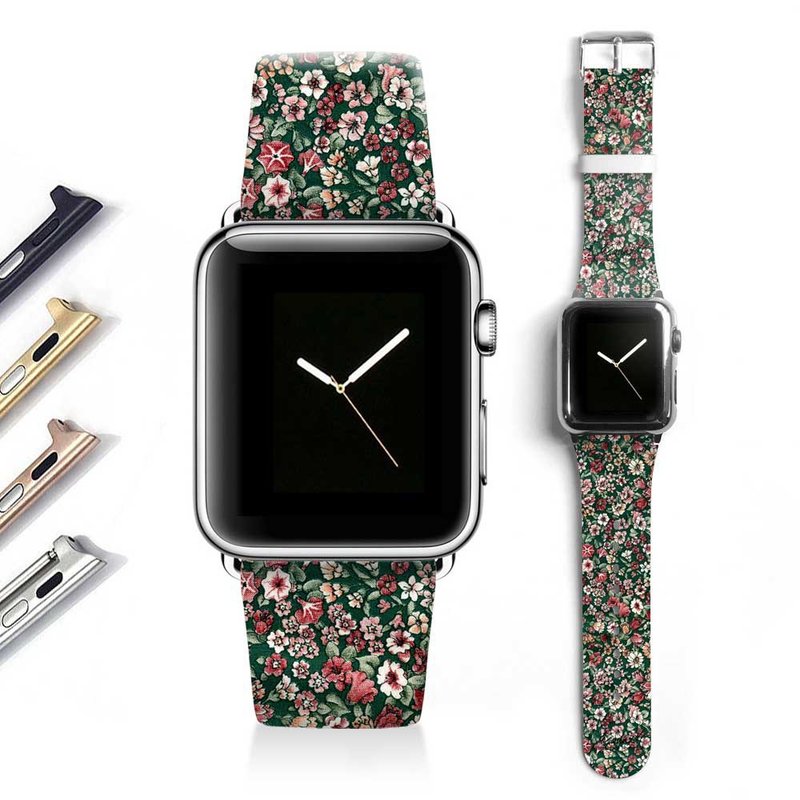 Apple watch band 真皮手表带不锈钢手表扣 38mm 42mm S007 - 表带 - 真皮 多色