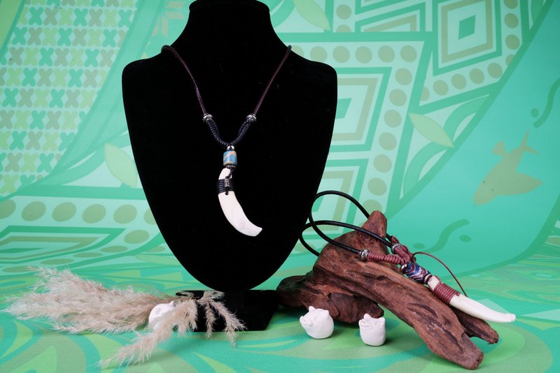 【原风艺站】荒野山猪真牙项链 | 原住民 族服 台湾印象 丰年祭 - 项链 - 其他材质 