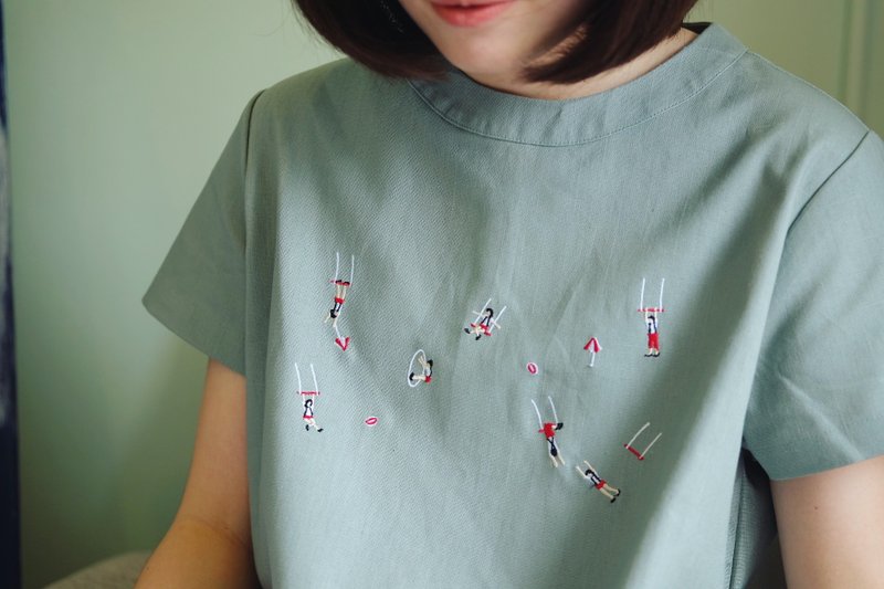 Venus Dress :  Circus - Sage-Green Color - 洋装/连衣裙 - 棉．麻 绿色