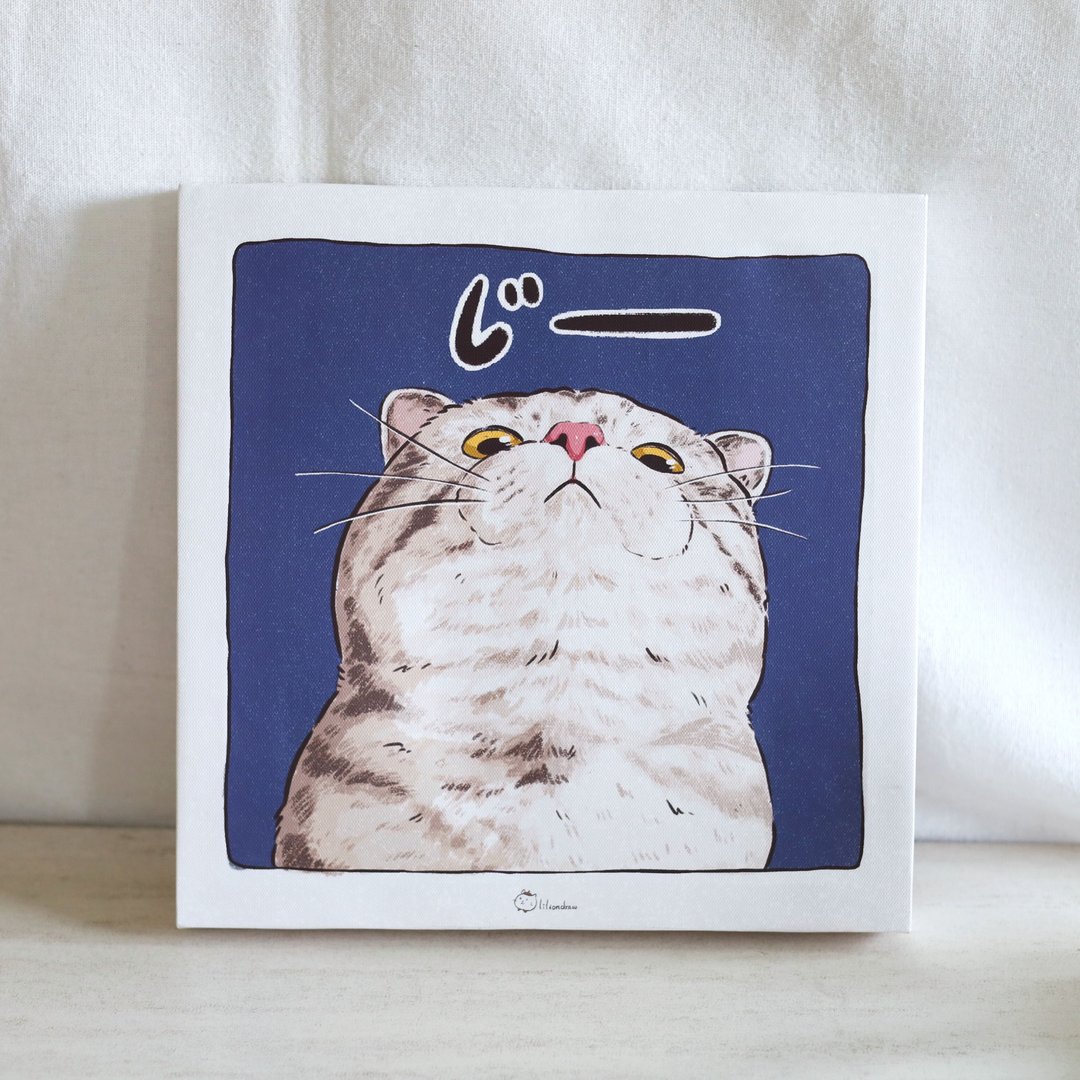 猫猫鄙视你 无框画 挂画 居家 布置 装饰 猫咪 猫猫 - 墙贴/壁贴 - 聚酯纤维 蓝色