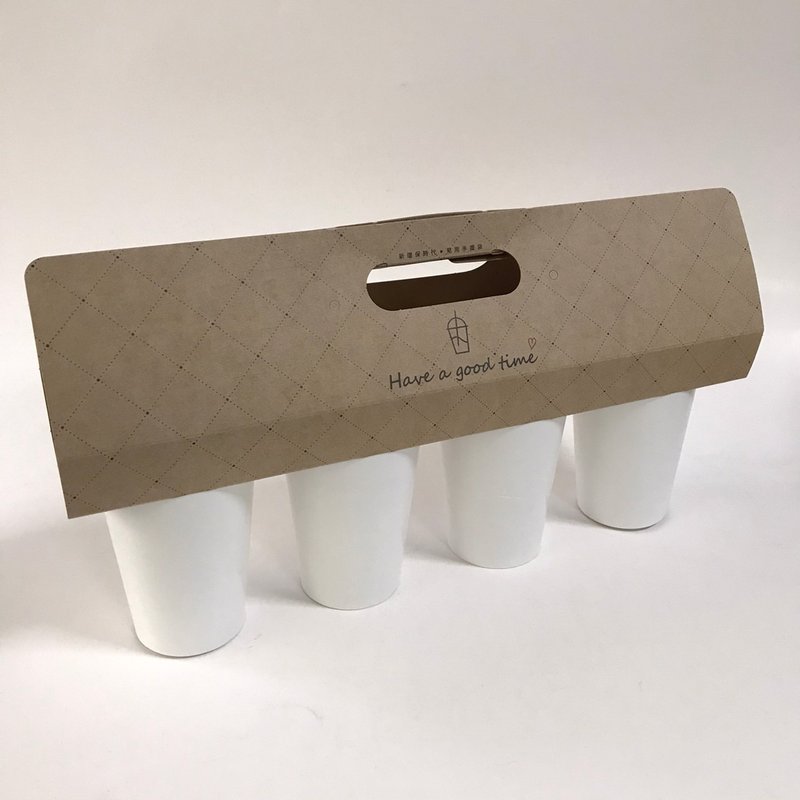 | 餐饮外带装家 |  四杯饮料外带提卡-牛皮点点版 300pcs/箱 - 其他 - 纸 卡其色