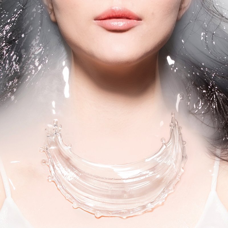 Wave Necklace 透明水花颈链 - 颈链 - 压克力 透明