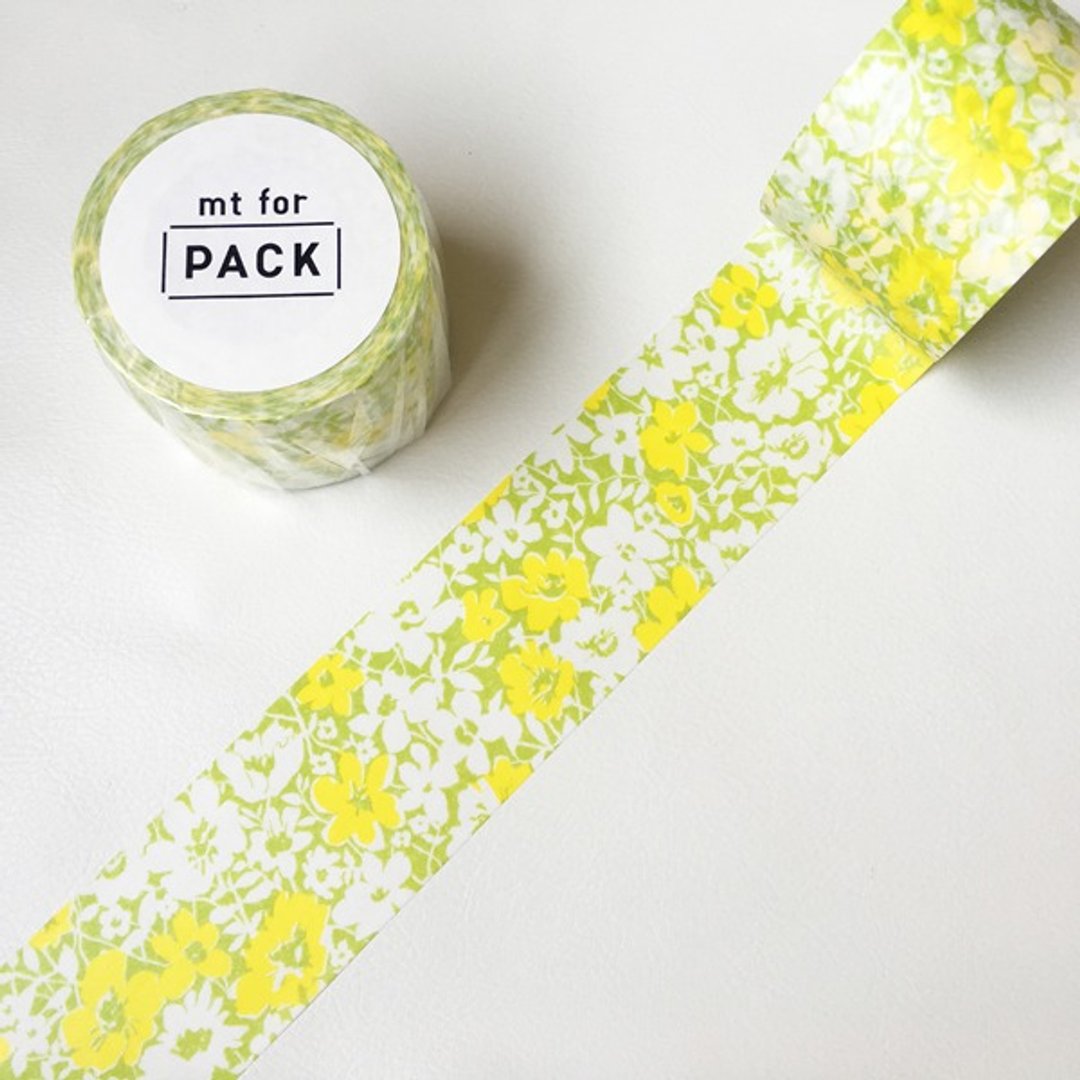 mt 和纸胶带 Pack系列【花柄 (MTPACK04)】2016Summer - 纸胶带 - 纸 黄色