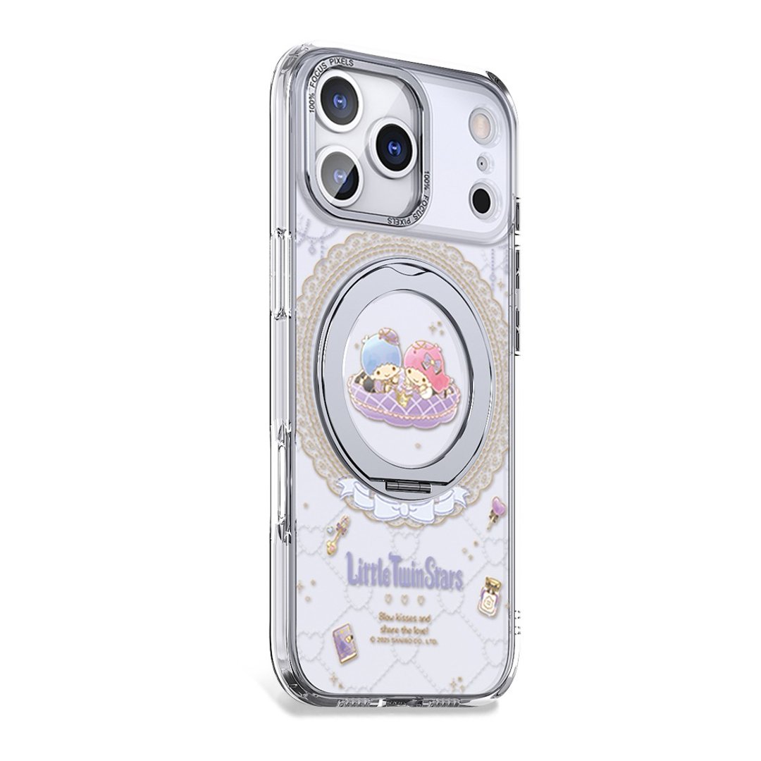 三丽鸥 iPhone 17/16/15/14/13/12 360旋转磁吸立架壳-魔镜双子星 - 手机壳/手机套 - 其他材质 多色
