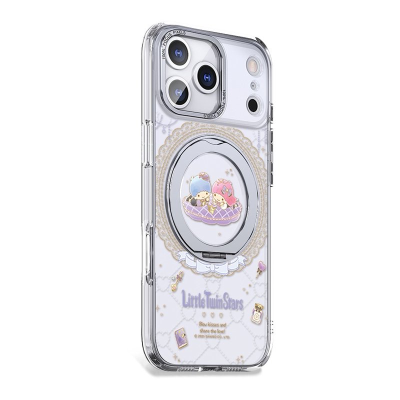 三丽鸥 iPhone 17/16/15/14/13/12 360旋转磁吸立架壳-魔镜双子星 - 手机壳/手机套 - 其他材质 多色
