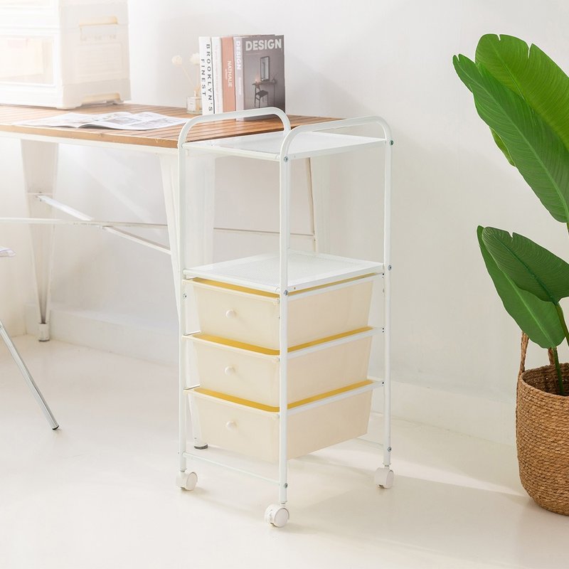 【拜尔家居】收纳抽屉车 二层三抽 - 收纳用品 - 其他金属 