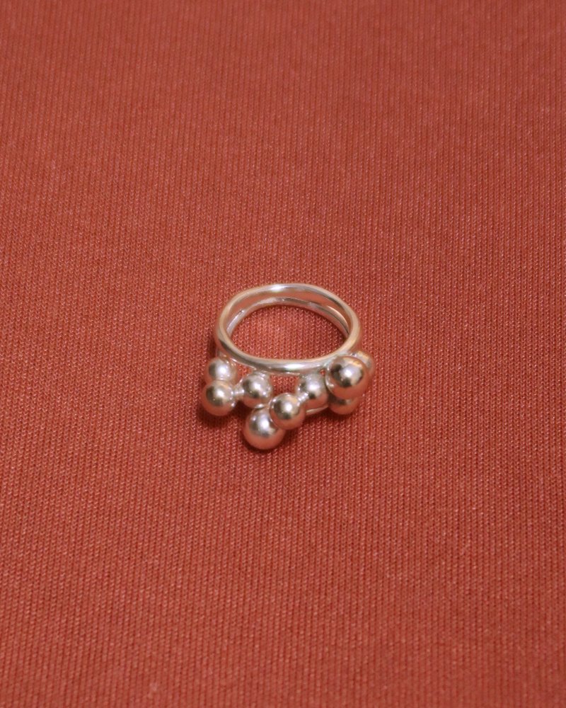 泡沫 纯银戒 - 戒指 - 纯银 银色