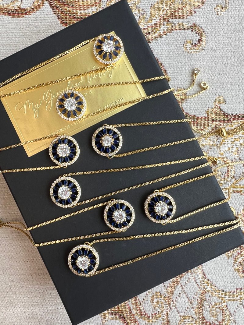 超闪蓝色锆石手錬 - 其他 - 其他金属 蓝色