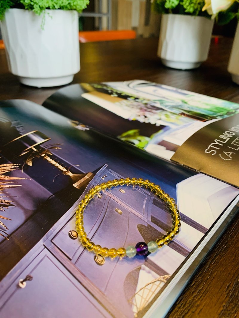 蓦然(手环系列)黄水晶4mm:财富 - 手链/手环 - 水晶 黄色