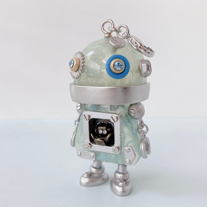 Robot Charm Accessories - 钥匙链/钥匙包 - 塑料 银色
