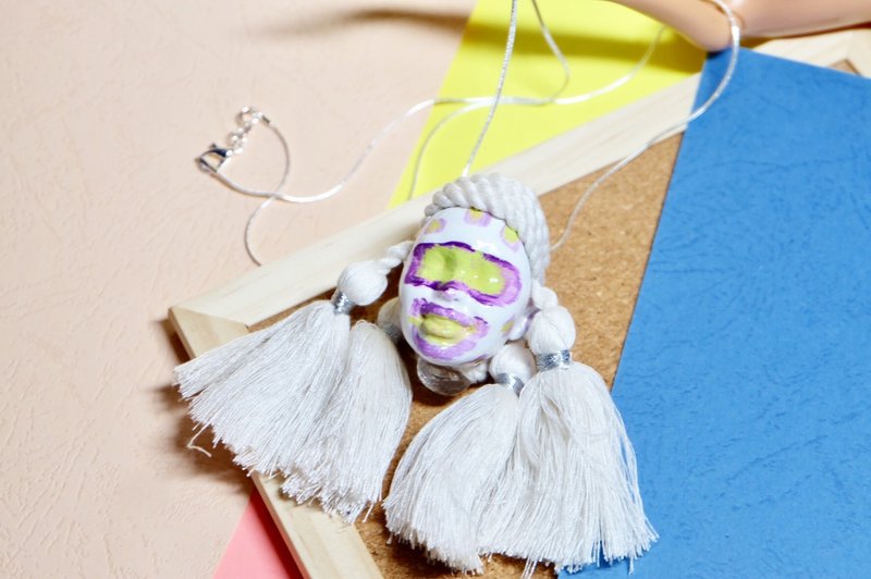 復古芭比改造紫怪诞荒言原原宿嘻哈麻花项链/手工趣怪創意誇張 - 项链 - 硅胶 紫色