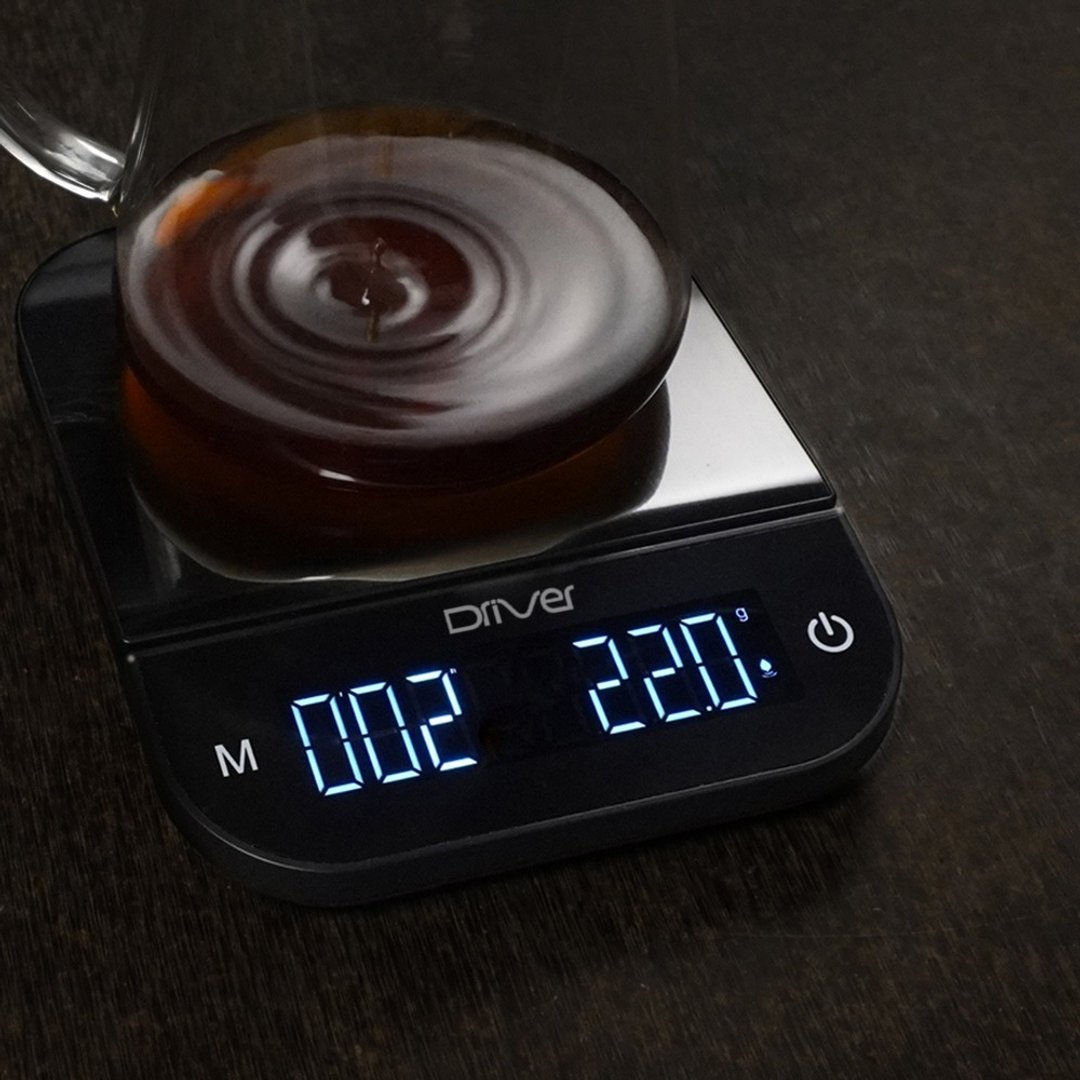白背光LED大数字好辨读丨Driver 手冲咖啡数位电子秤 - 咖啡壶/周边 - 塑料 黑色
