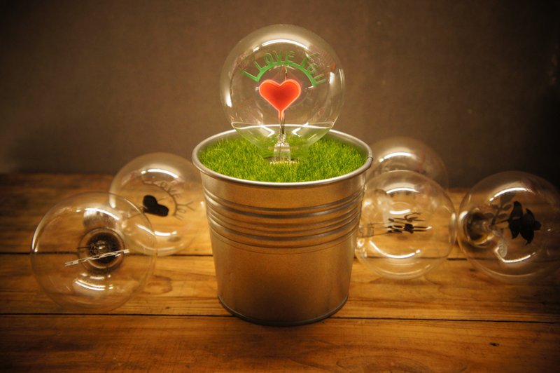 Edison-Industry 爱迪生工业 创意盆栽灯 交换礼物 生日礼物 情人送礼 小夜灯    I LOVE YOU灯泡 - 灯具/灯饰 - 其他金属 多色