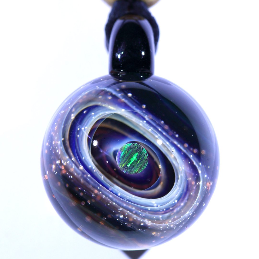 宇宙玻璃颈链吊坠23mm no.P106 - 颈链 - 玻璃 咖啡色