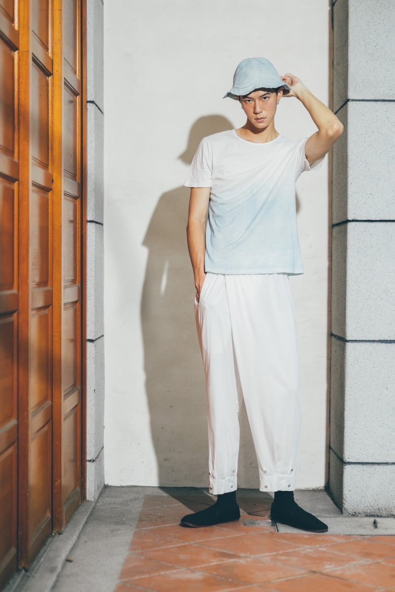 旅.蓝染渔夫帽 Organic Cotton & Recycle - 帽子 - 环保材料 蓝色