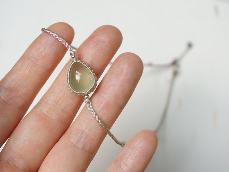 | MC |真丝编织葡萄石项链 原创设计 - 颈链 - 丝．绢 