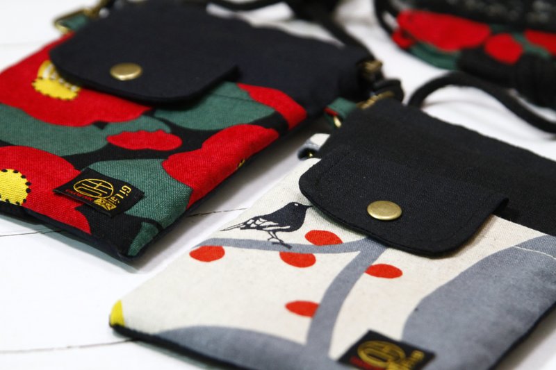 【Gi LAI】小日子侧背包2.0版-和风系列 - 侧背包/斜挎包 - 棉．麻 红色