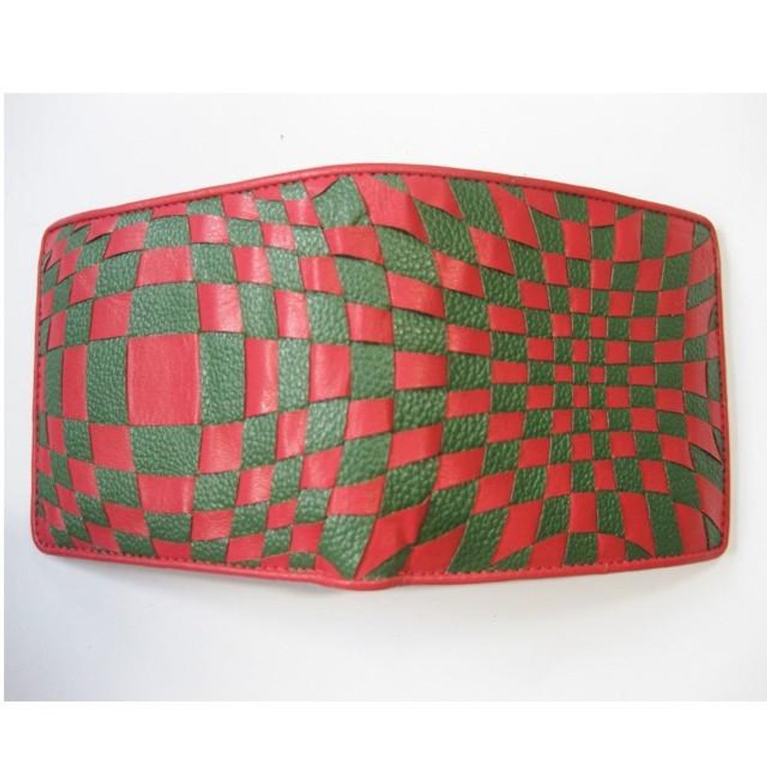 Intre Middle Wallet <Red x Green> - 皮夹/钱包 - 真皮 