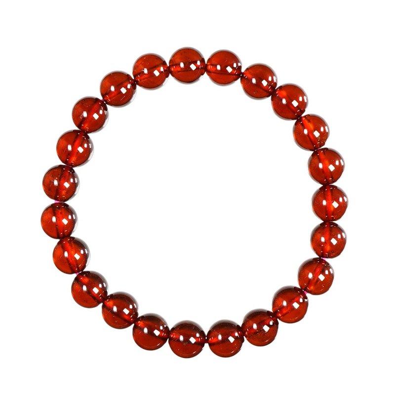 【正佳珠宝】石榴石 顶级日橙石榴 7.4-7.8mm 橙石榴石手珠 - 手链/手环 - 半宝石 多色