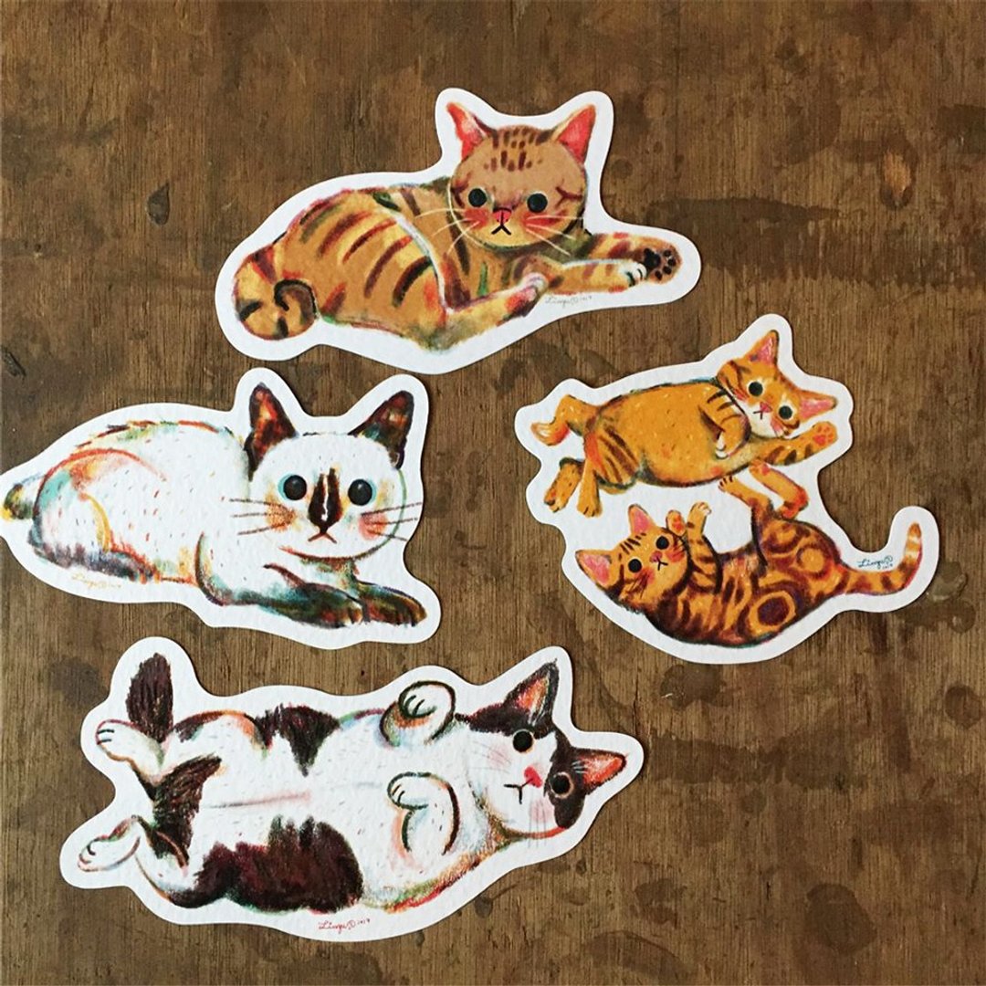MY CAT AT HOME我家的猫 | 造型卡片 - 卡片/明信片 - 纸 