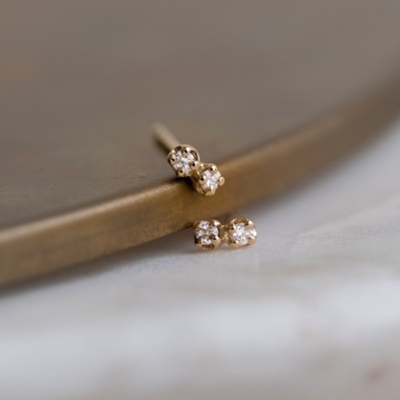 花蕾耳针 - 耳环/耳夹 - 宝石 